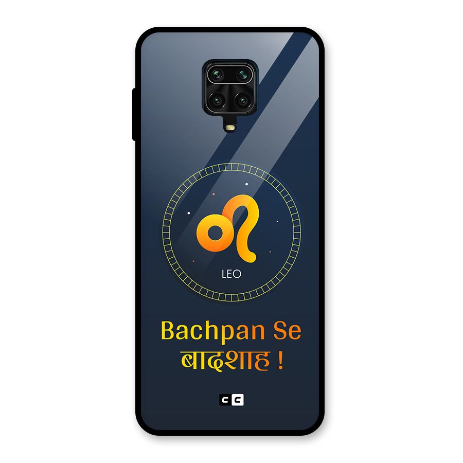 King Leo Glass Back Case for Redmi Note 9 Pro