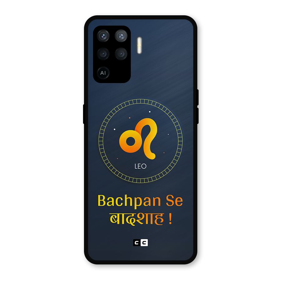 King Leo Metal Back Case for Oppo F19 Pro