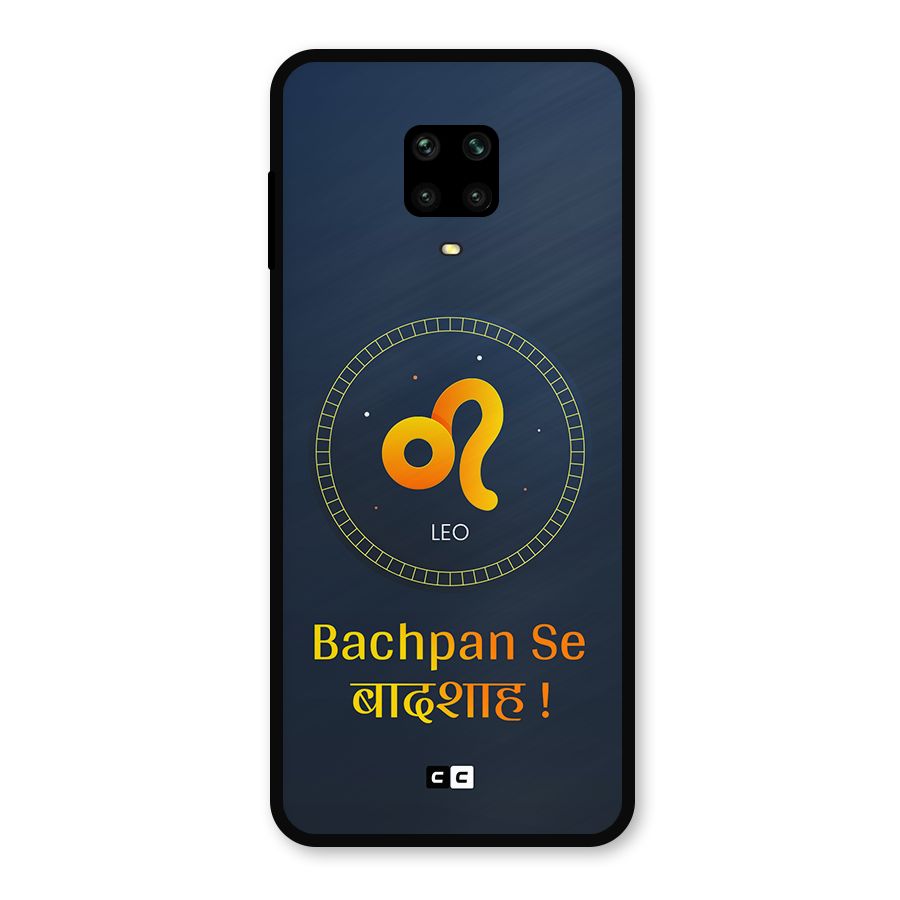 King Leo Metal Back Case for Redmi Note 9 Pro
