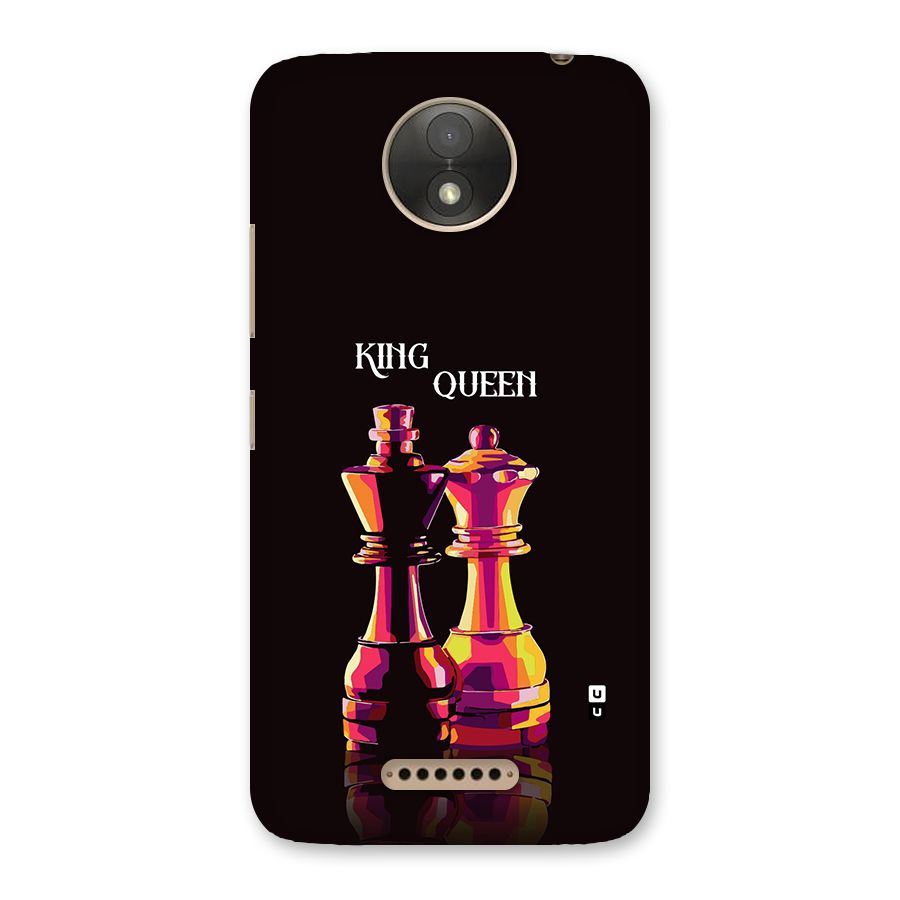 King Queen Back Case for Moto C Plus