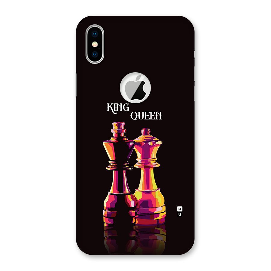 King Queen Back Case for iPhone X Logo Cut