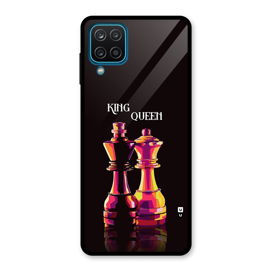 King Queen Glass Back Case for Galaxy A12