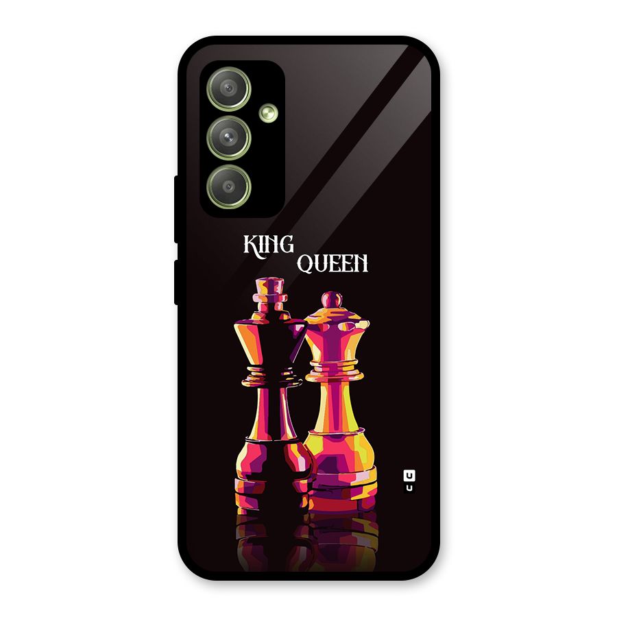 King Queen Glass Back Case for Galaxy A54
