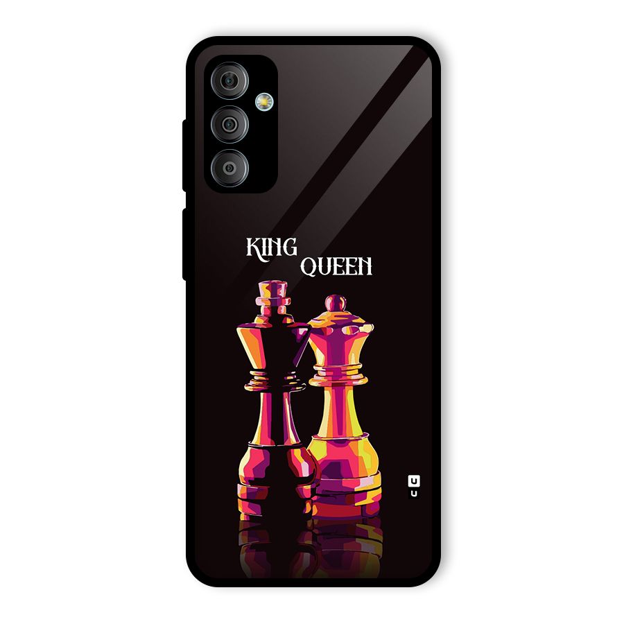 King Queen Glass Back Case for Galaxy F23