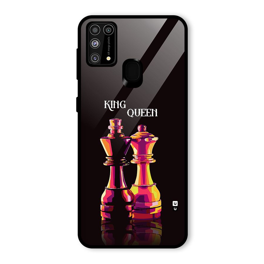 King Queen Glass Back Case for Galaxy F41