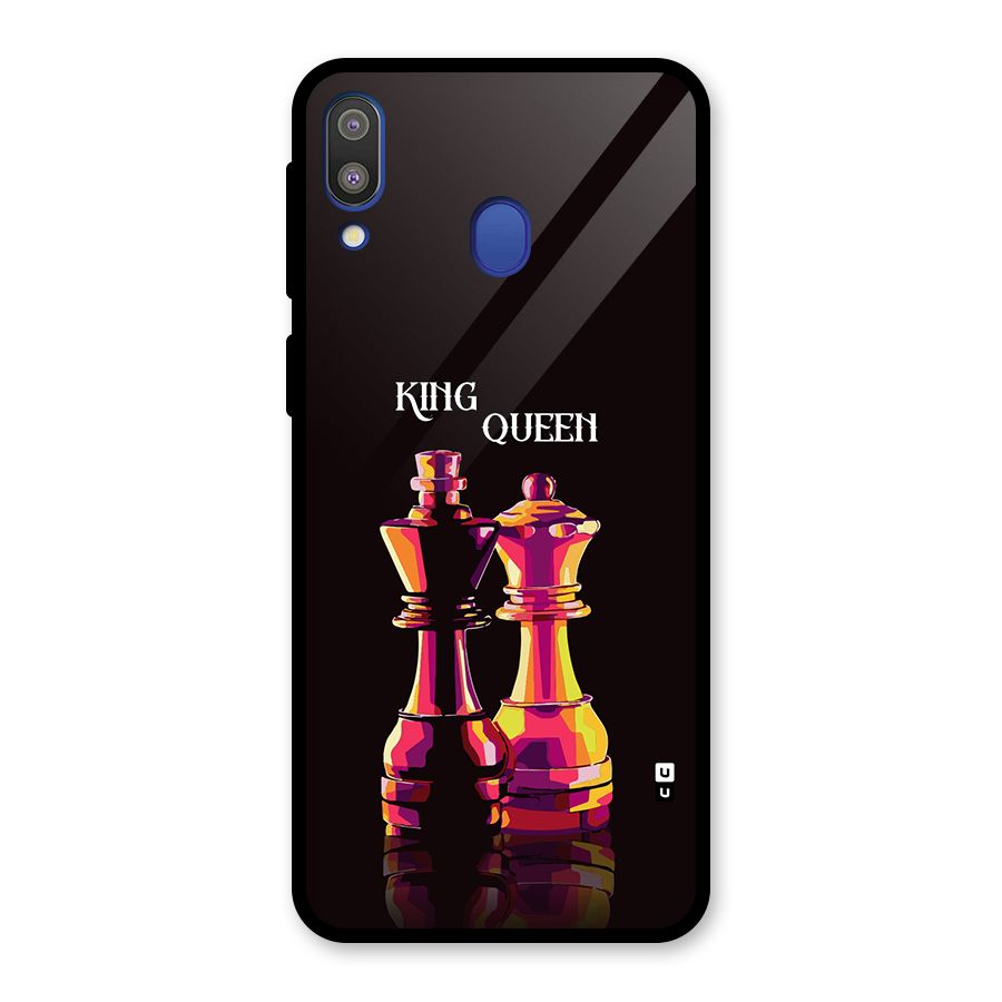 King Queen Glass Back Case for Galaxy M20