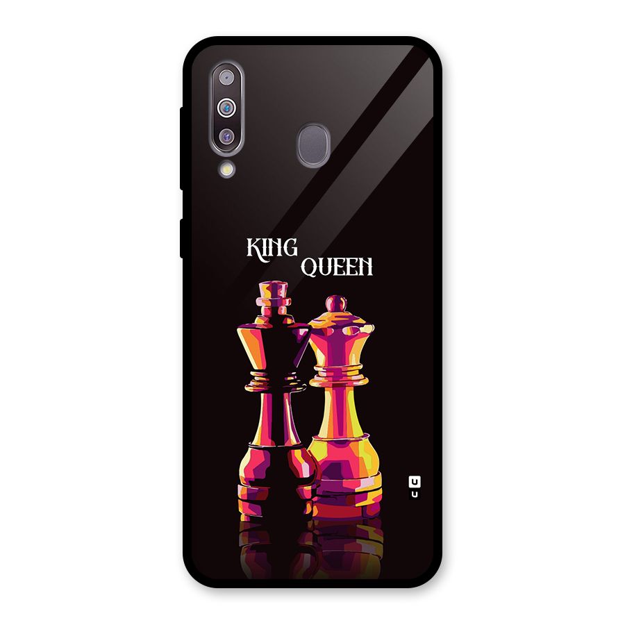 King Queen Glass Back Case for Galaxy M30