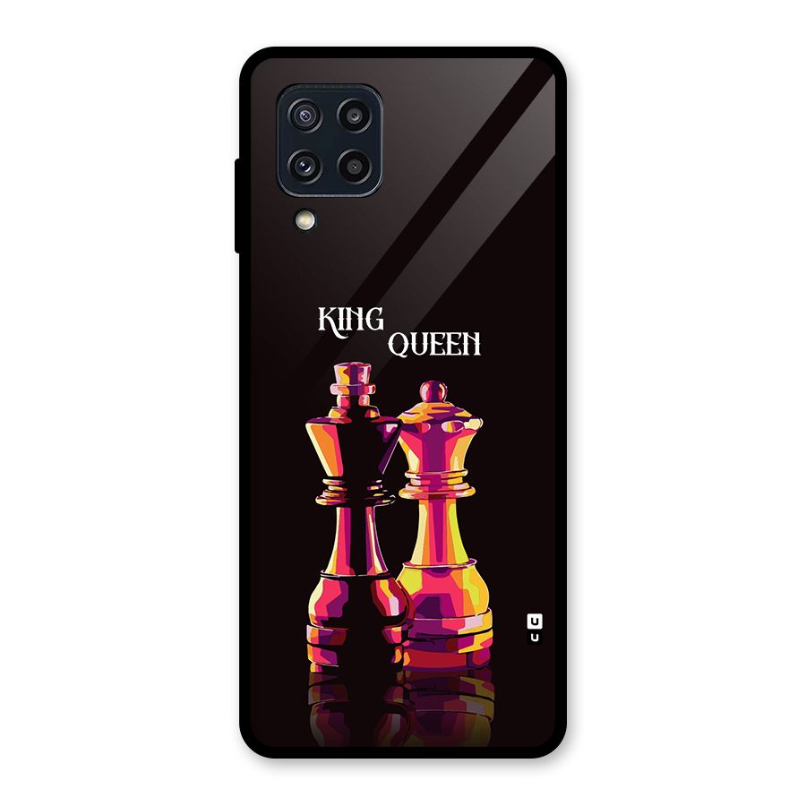 King Queen Glass Back Case for Galaxy M32