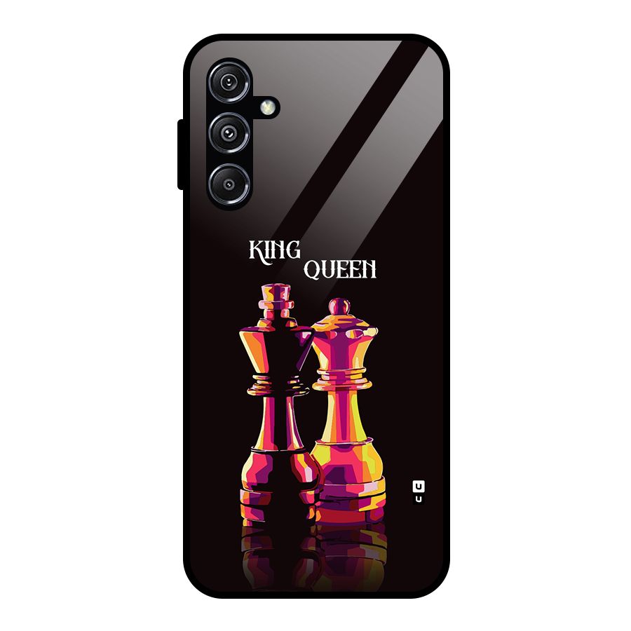 King Queen Glass Back Case for Galaxy M34 5G