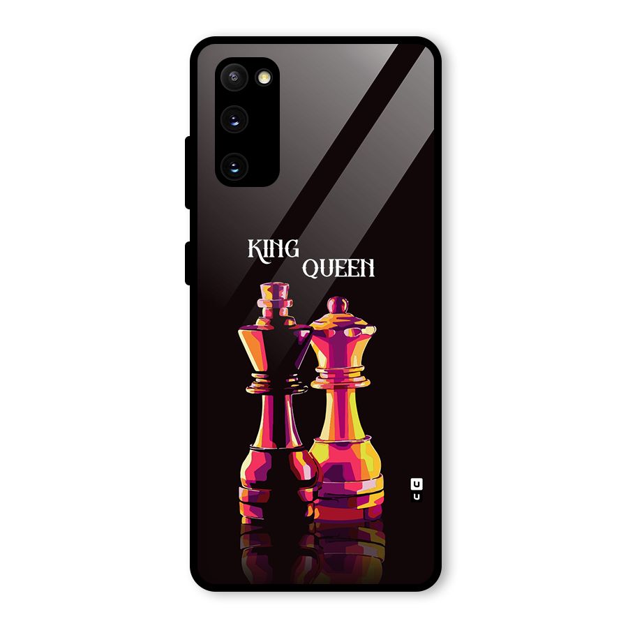 King Queen Glass Back Case for Galaxy S20 FE