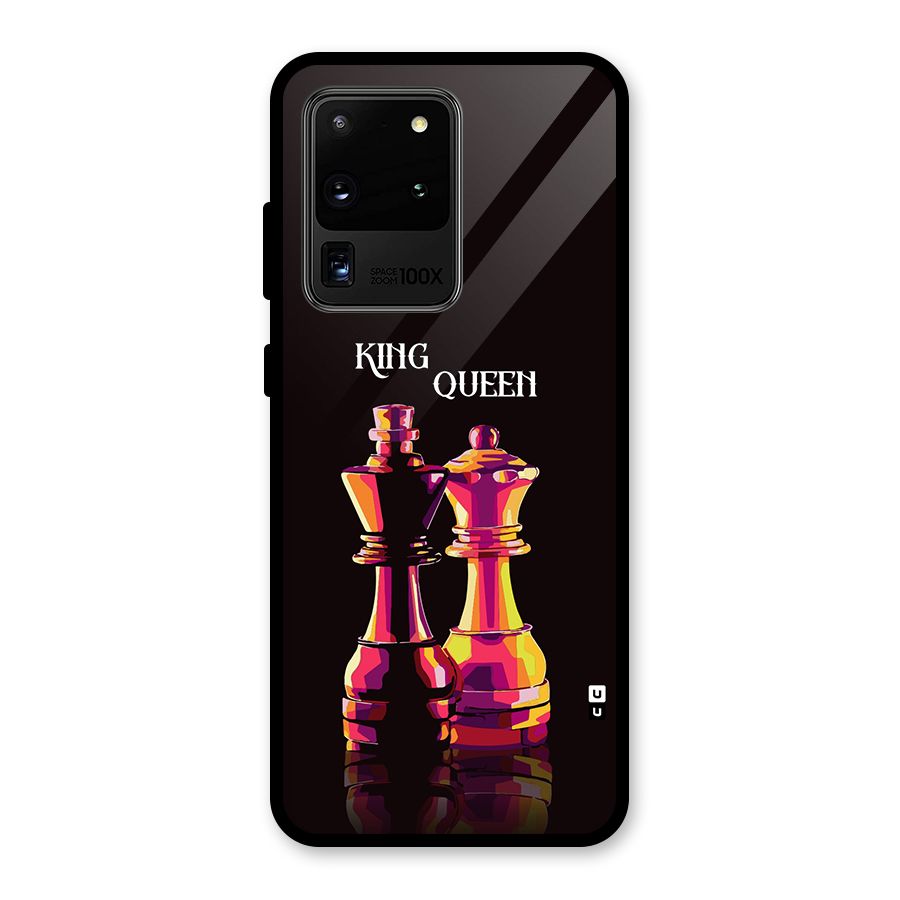 King Queen Glass Back Case for Galaxy S20 Ultra