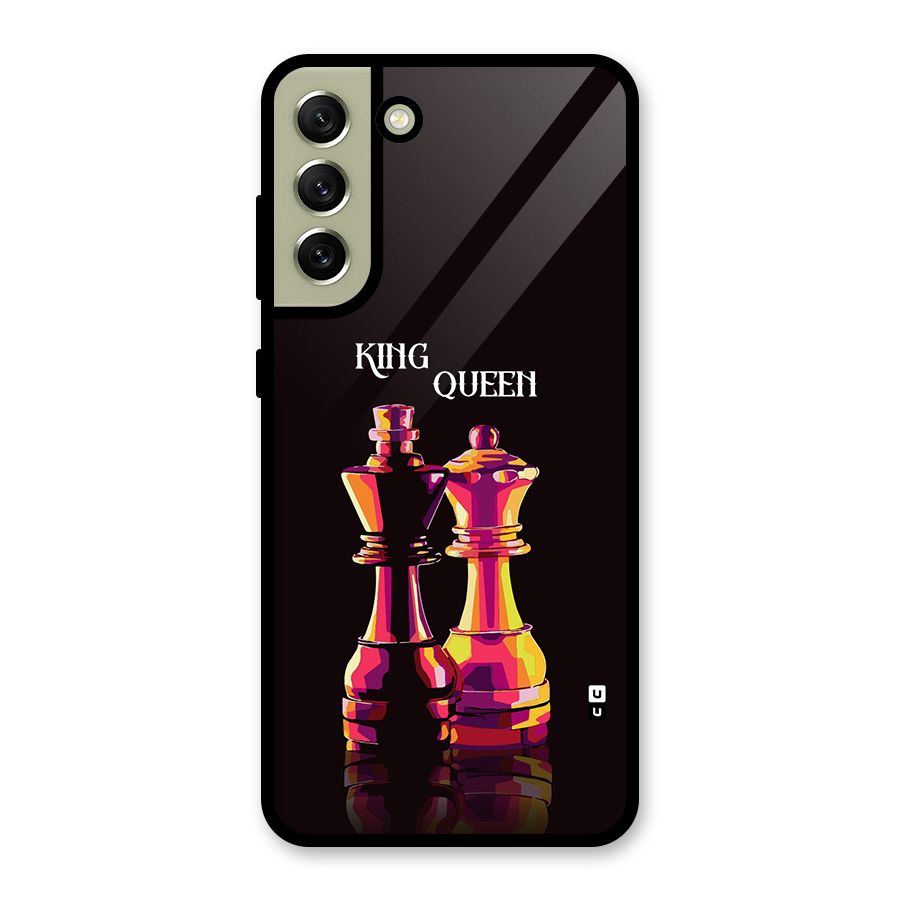 King Queen Glass Back Case for Galaxy S21 FE 5G
