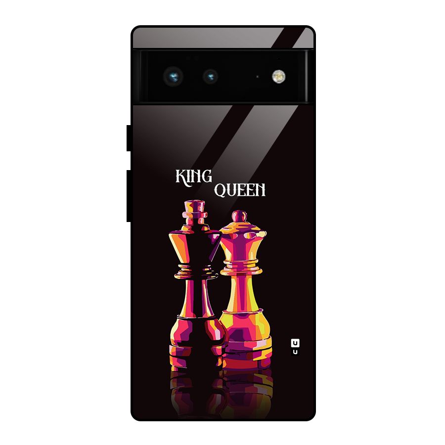 King Queen Glass Back Case for Google Pixel 6