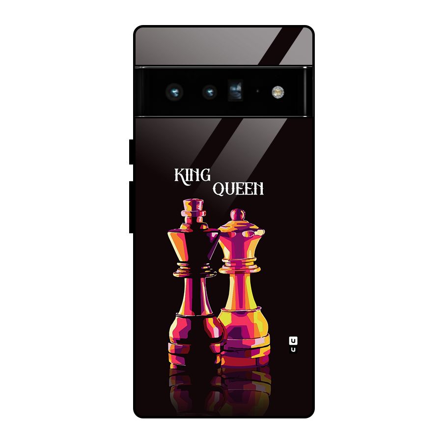 King Queen Glass Back Case for Google Pixel 6 Pro