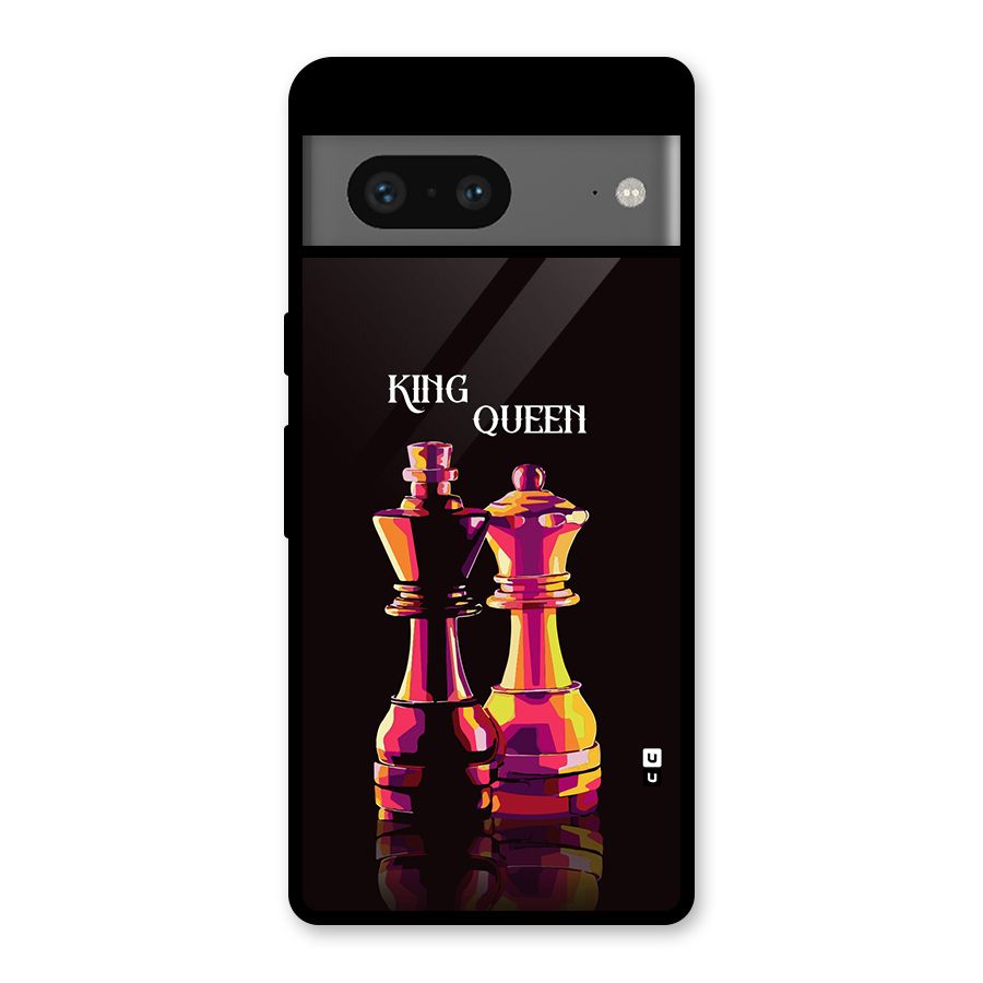 King Queen Glass Back Case for Google Pixel 7