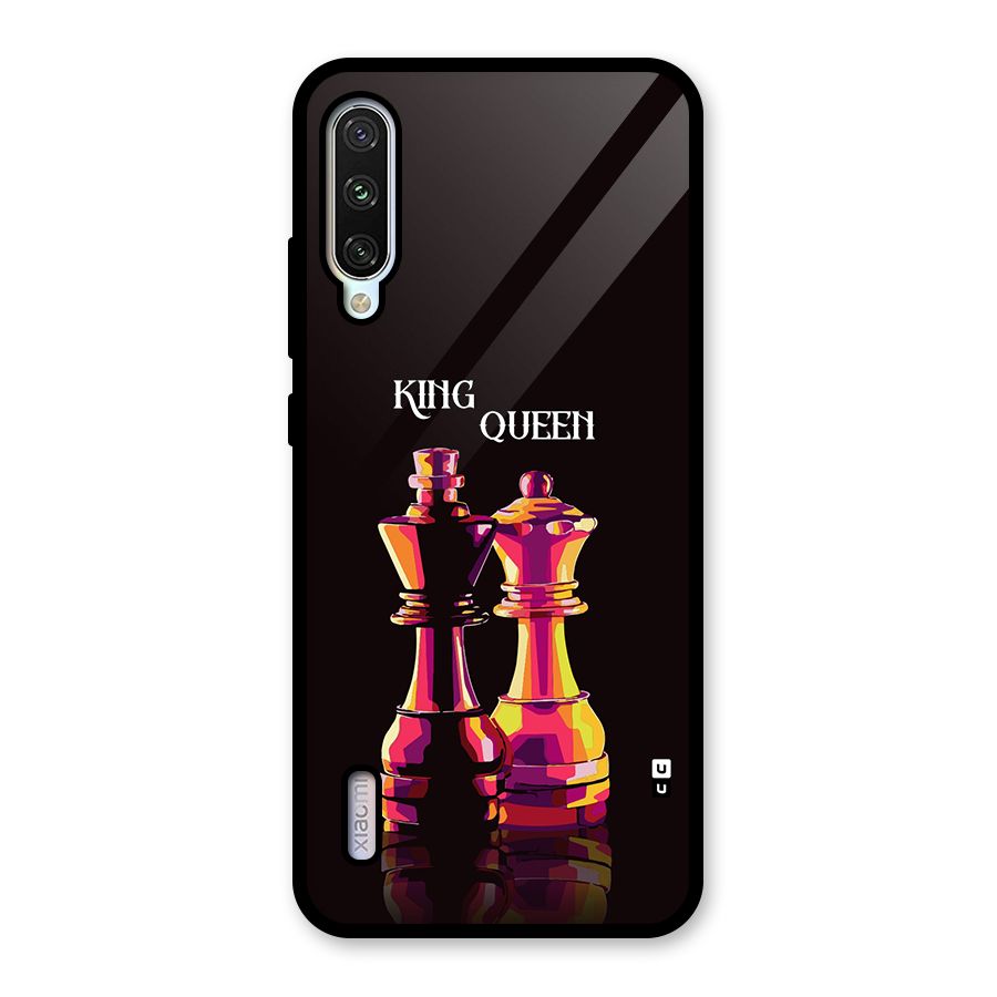 King Queen Glass Back Case for Mi A3