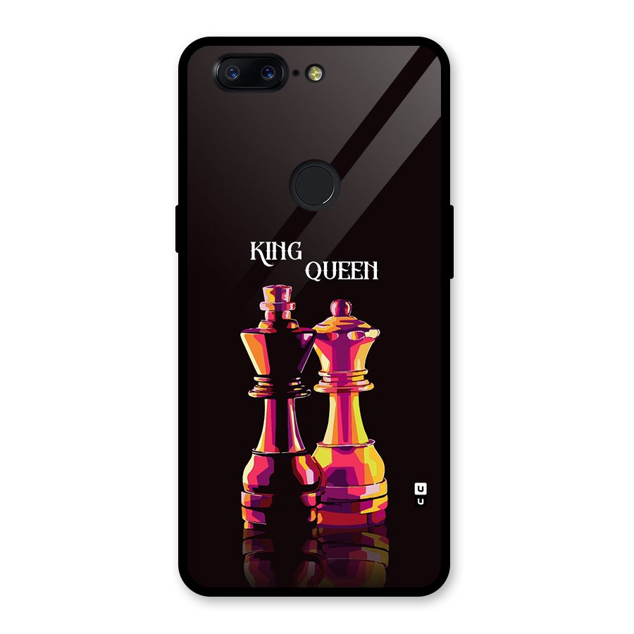 King Queen Glass Back Case for OnePlus 5T