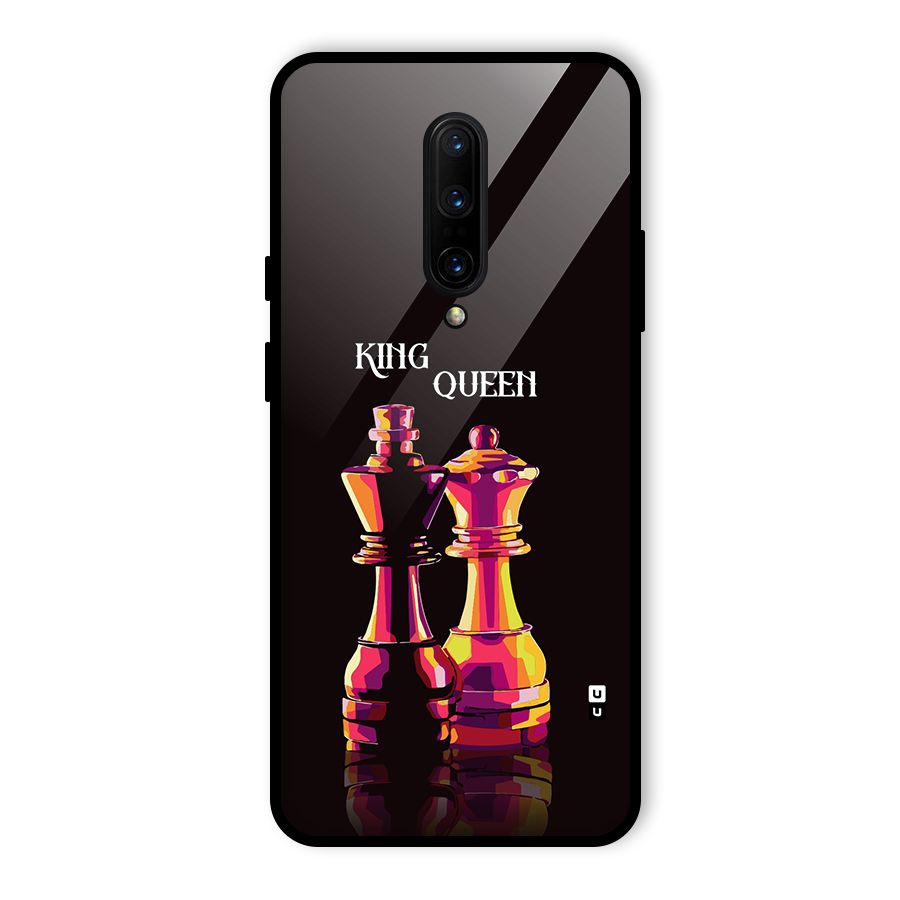 King Queen Glass Back Case for OnePlus 7 Pro