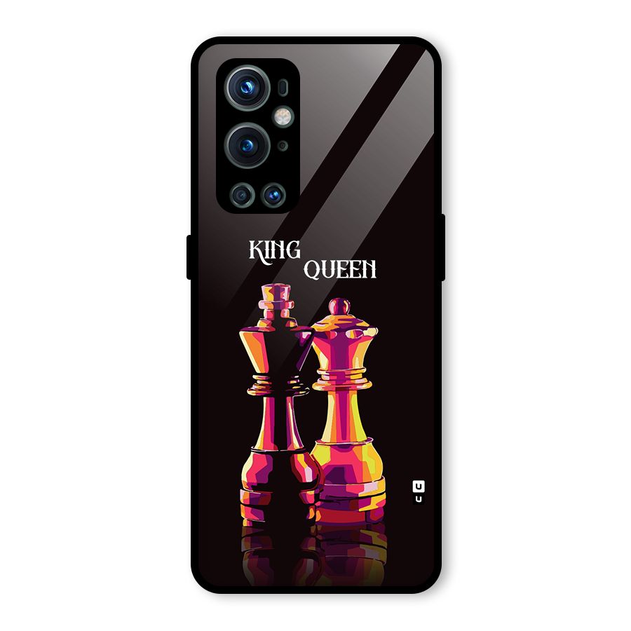 King Queen Glass Back Case for OnePlus 9 Pro