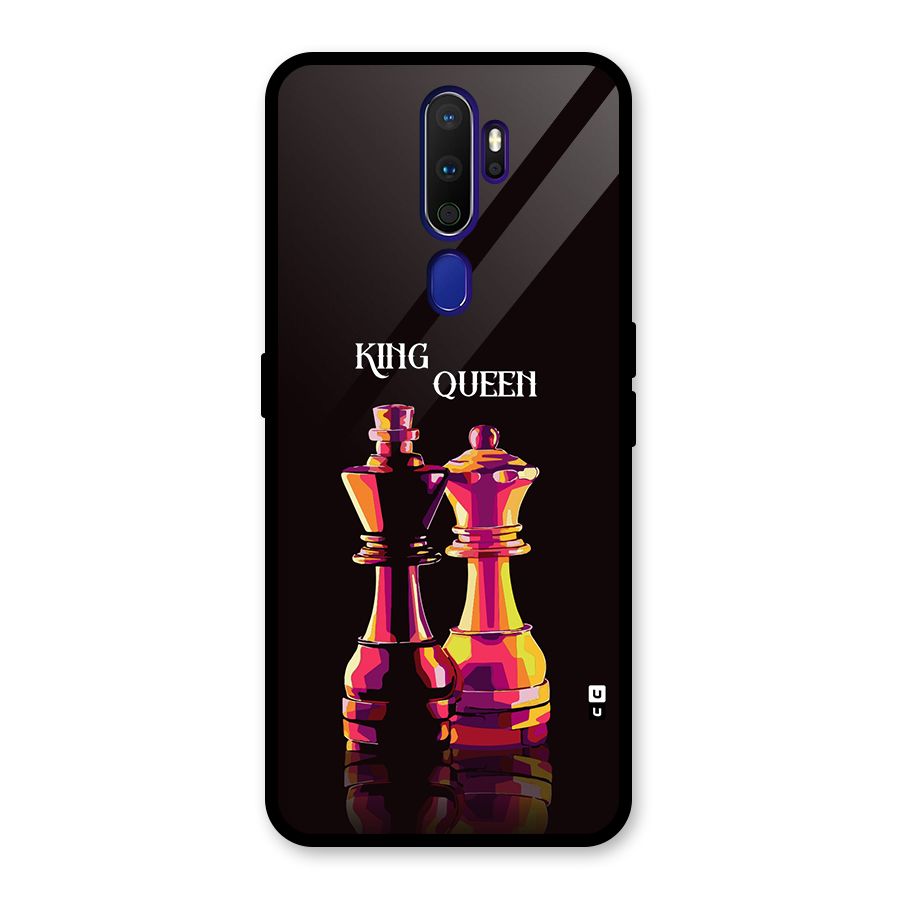 King Queen Glass Back Case for Oppo A9 (2020)