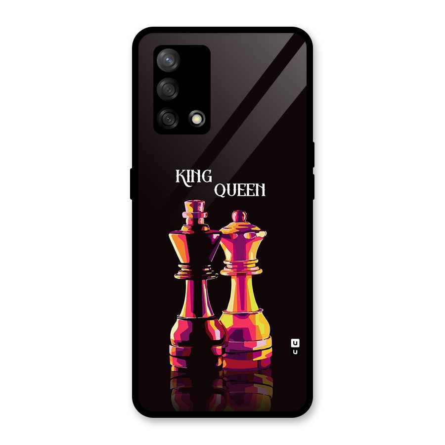 King Queen Glass Back Case for Oppo F19