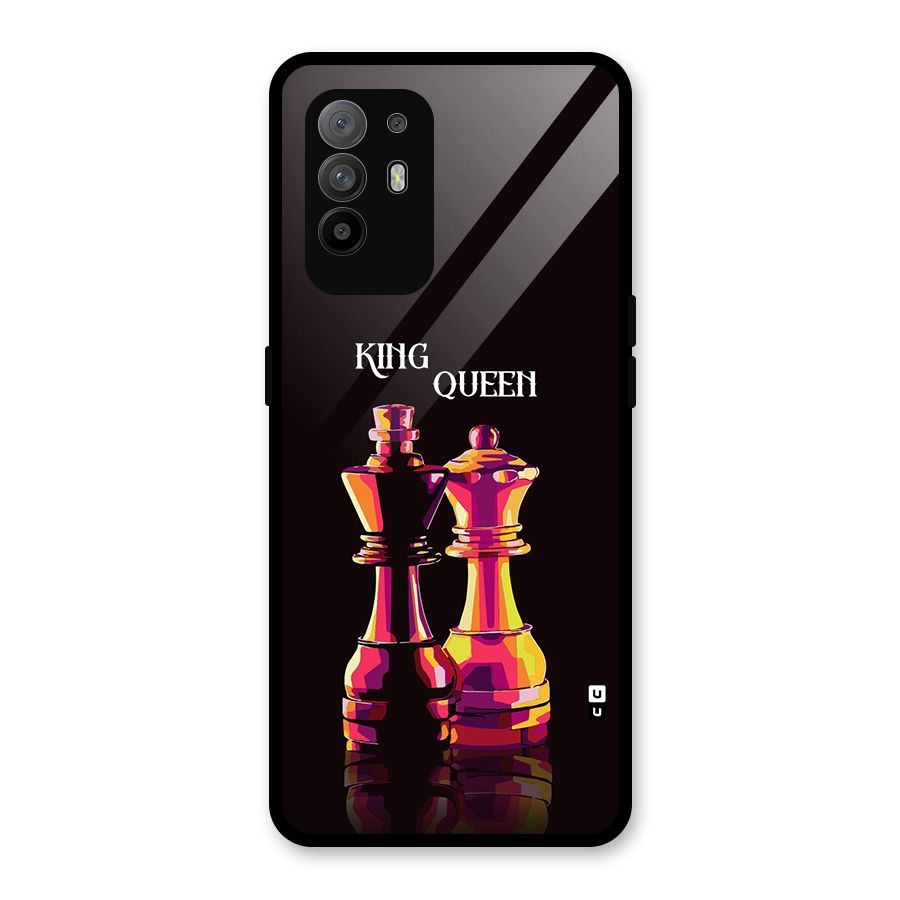King Queen Glass Back Case for Oppo F19 Pro Plus 5G