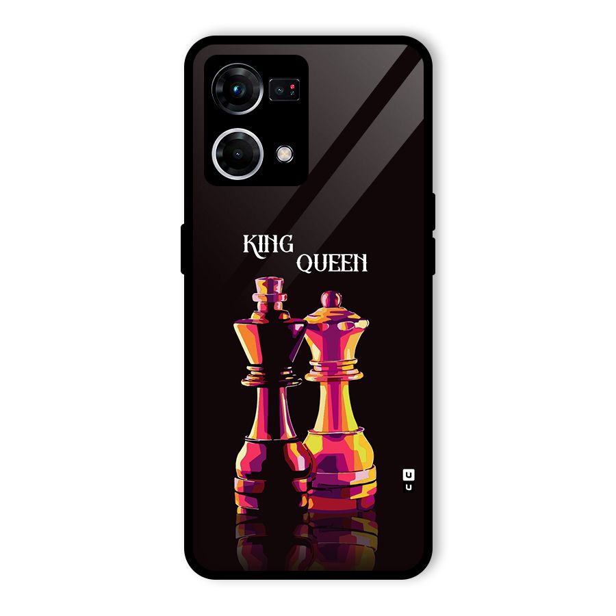 King Queen Glass Back Case for Oppo F21 Pro 4G