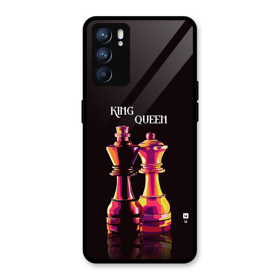 King Queen Glass Back Case for Oppo Reno6 5G