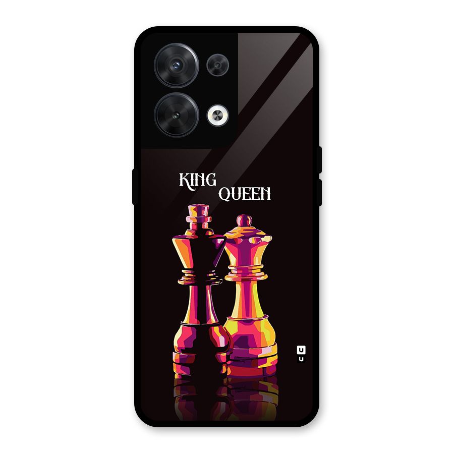 King Queen Glass Back Case for Oppo Reno8 5G