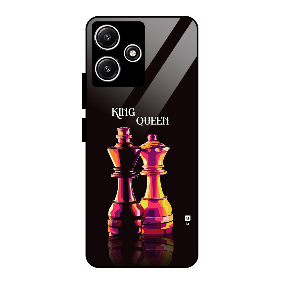 King Queen Glass Back Case for Poco M6 Pro