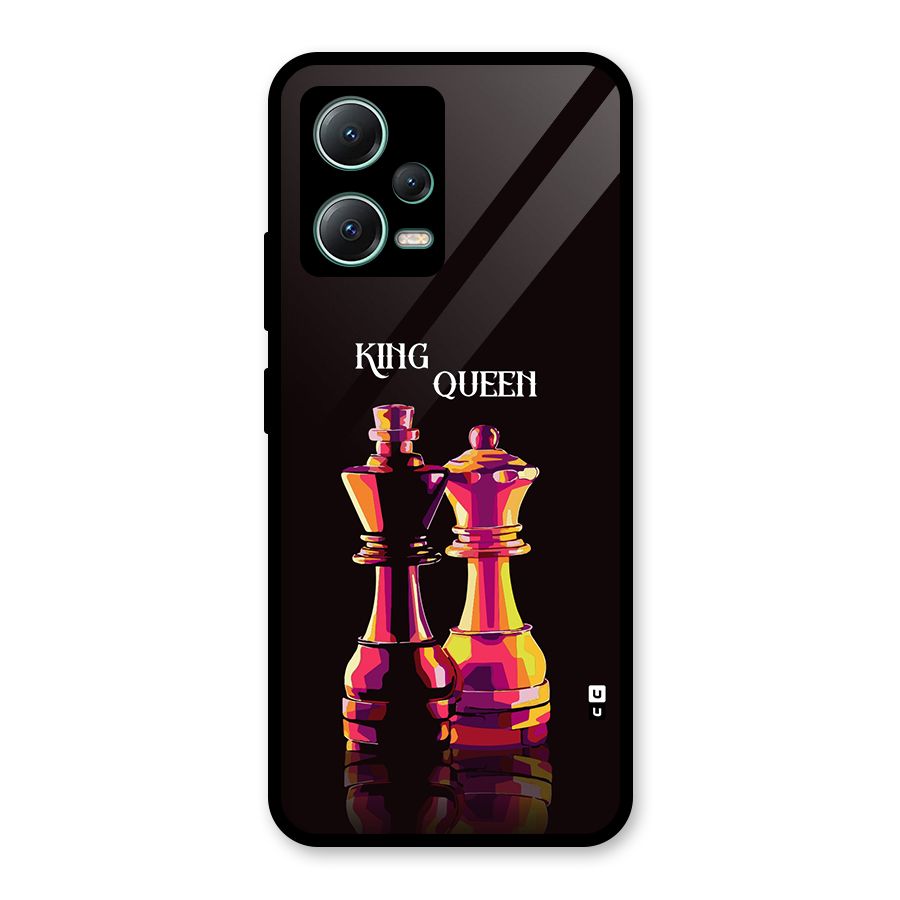 King Queen Glass Back Case for Poco X5