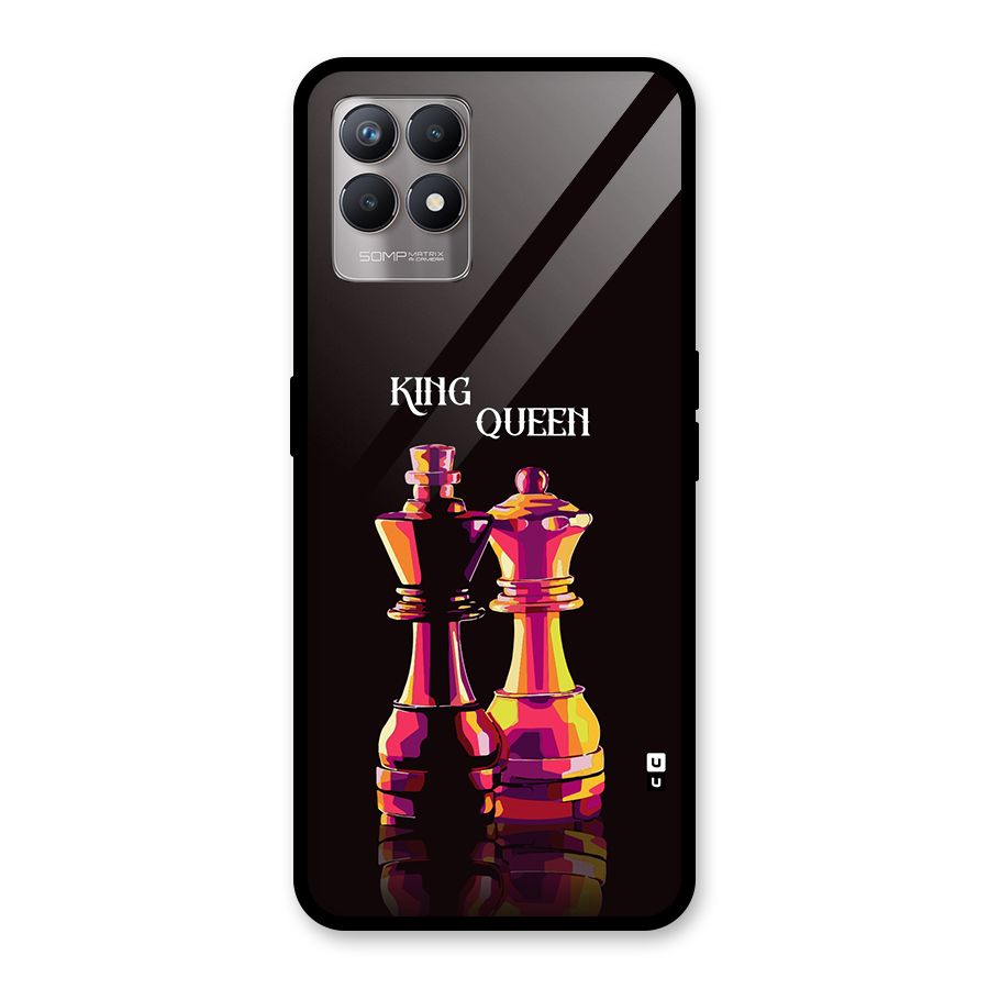 King Queen Glass Back Case for Realme 8i