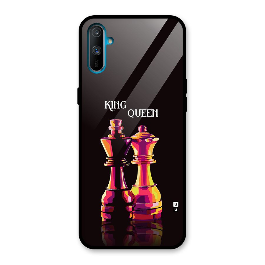 King Queen Glass Back Case for Realme C3
