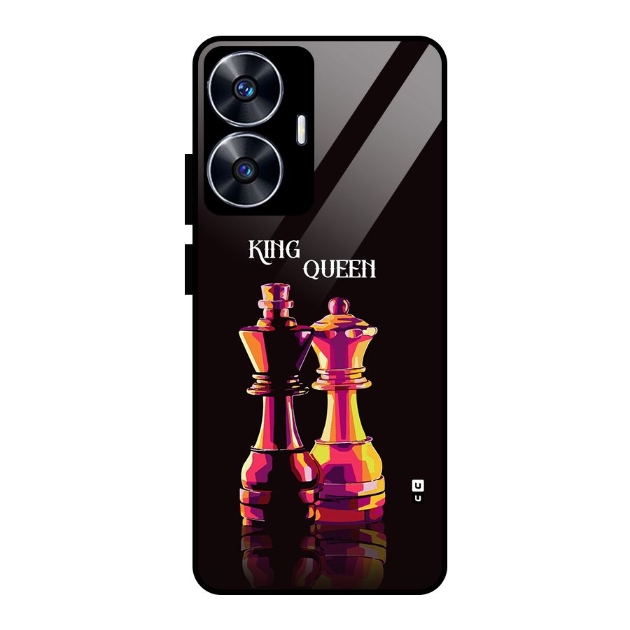 King Queen Glass Back Case for Realme Narzo N55