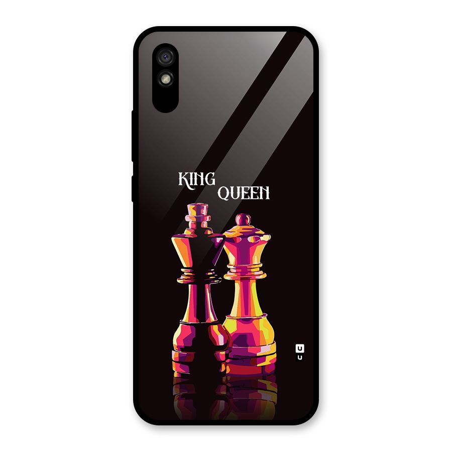 King Queen Glass Back Case for Redmi 9A