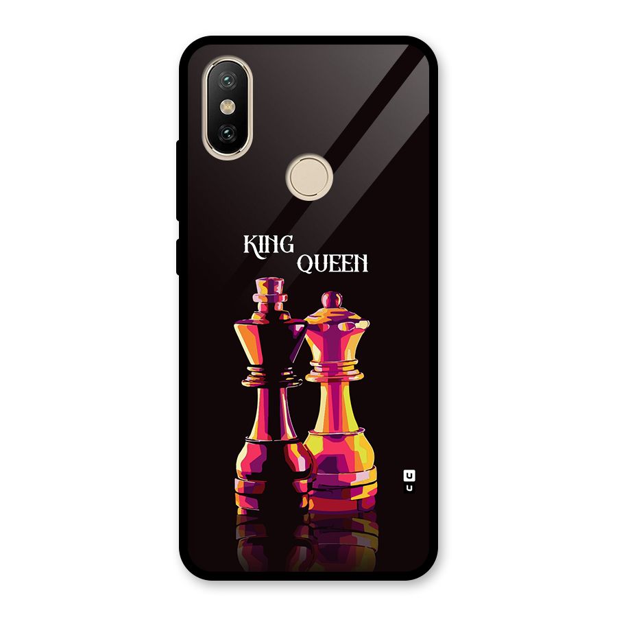 King Queen Glass Back Case for Redmi A2