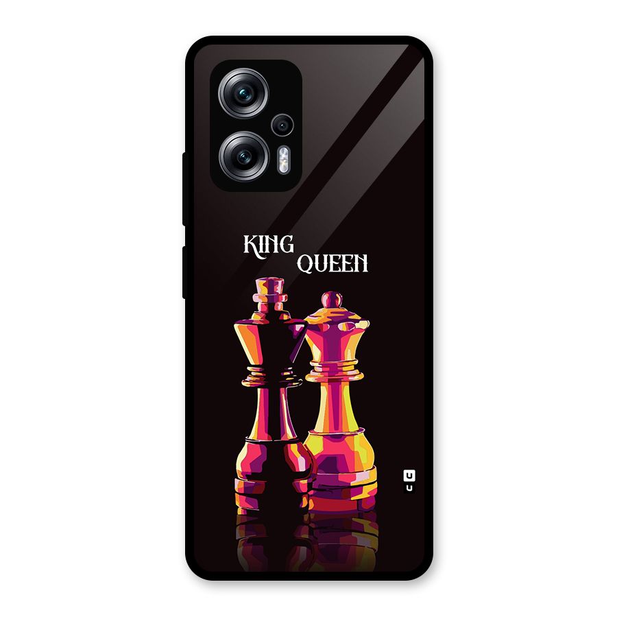King Queen Glass Back Case for Redmi K50i