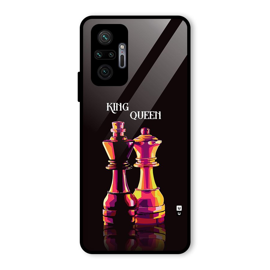 King Queen Glass Back Case for Redmi Note 10 Pro