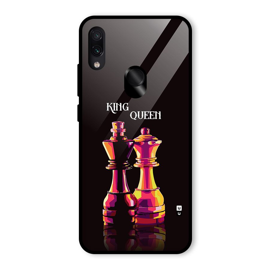 King Queen Glass Back Case for Redmi Note 7 Pro