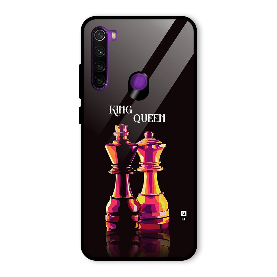 King Queen Glass Back Case for Redmi Note 8