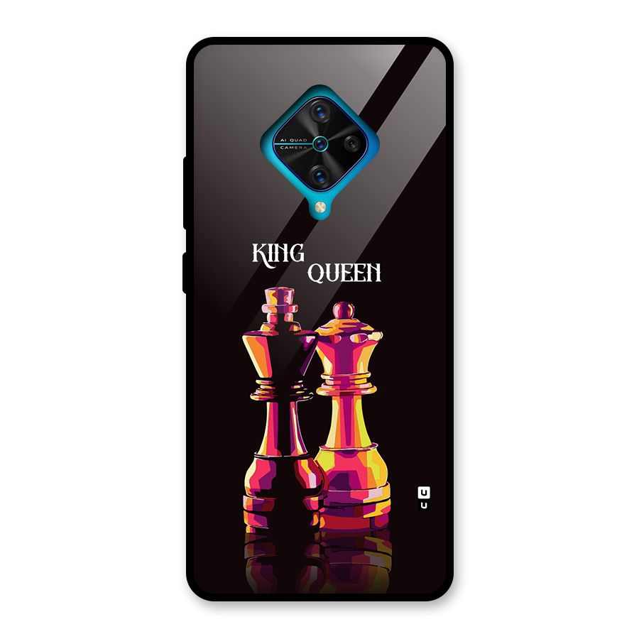 King Queen Glass Back Case for Vivo S1 Pro