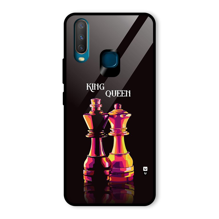 King Queen Glass Back Case for Vivo U10