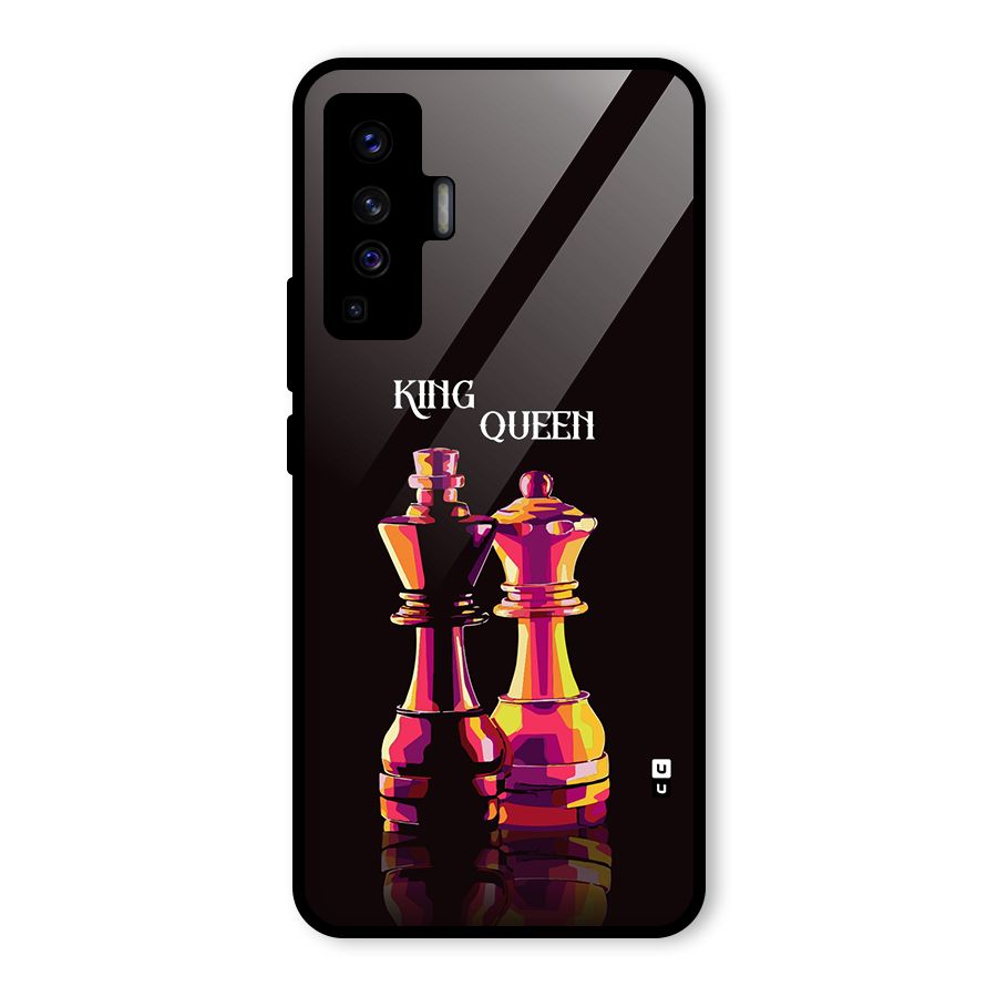 King Queen Glass Back Case for Vivo X50