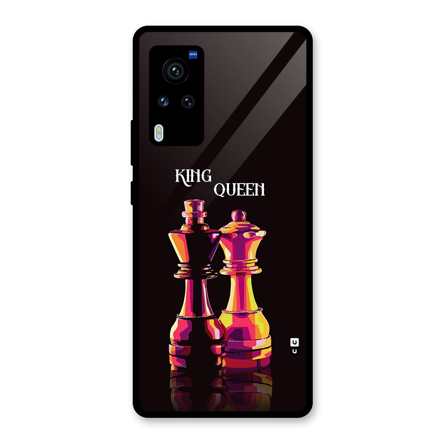 King Queen Glass Back Case for Vivo X60 Pro