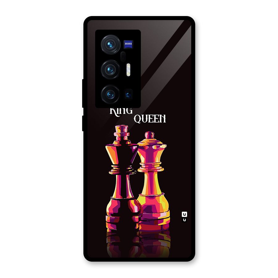 King Queen Glass Back Case for Vivo X70 Pro Plus