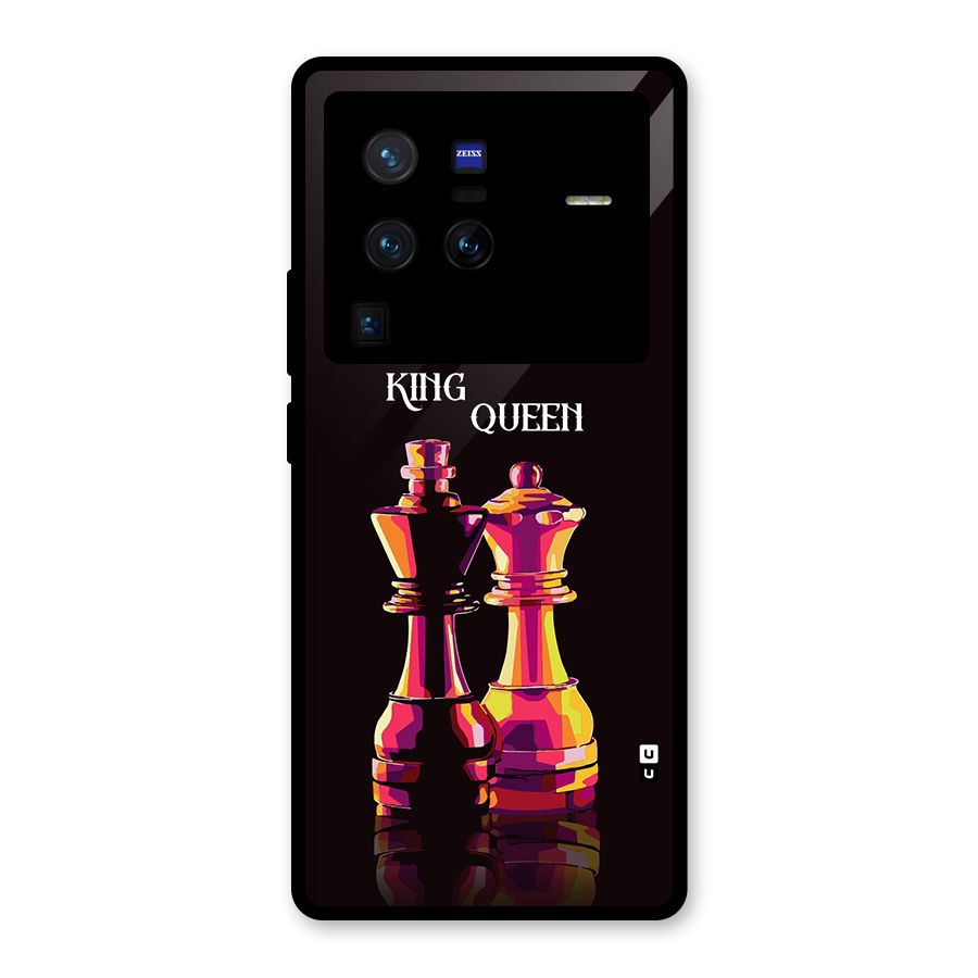 King Queen Glass Back Case for Vivo X80 Pro