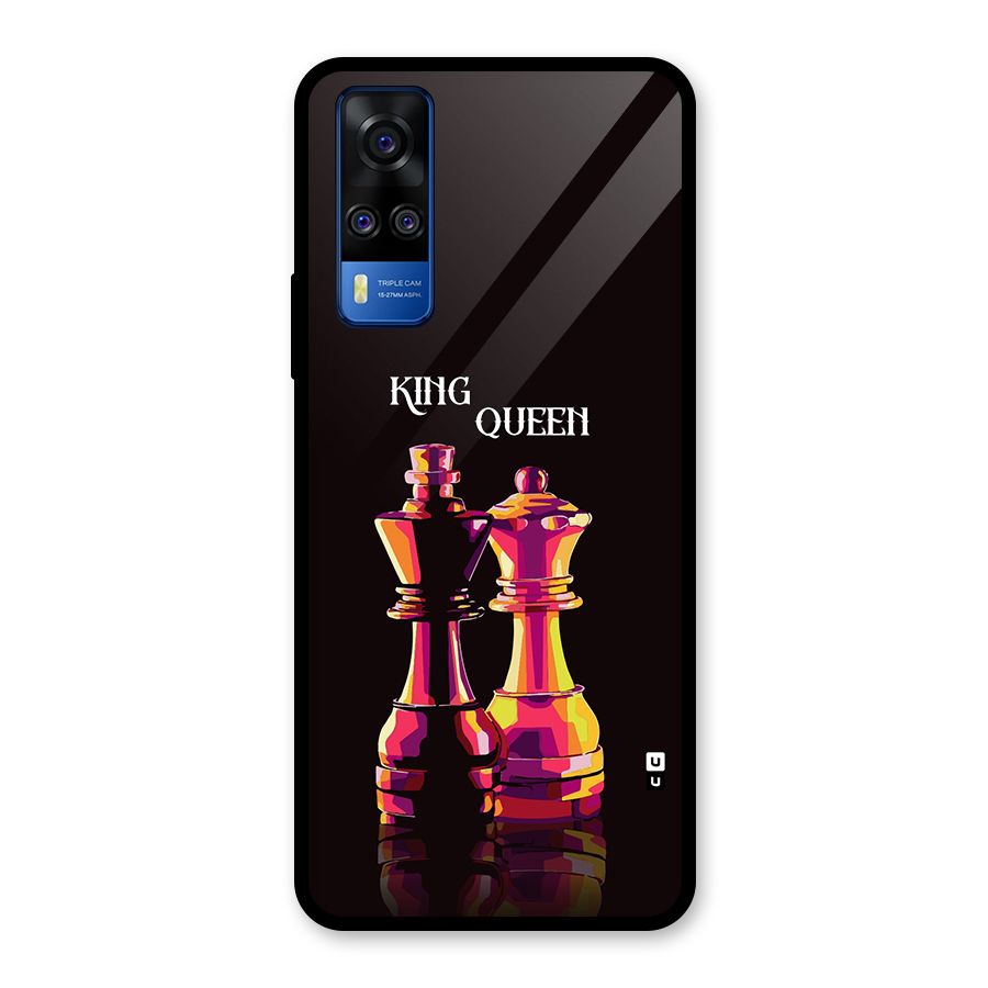 King Queen Glass Back Case for Vivo Y51A