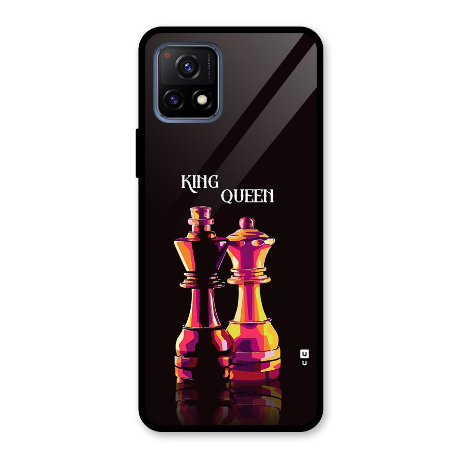 King Queen Glass Back Case for Vivo Y72 5G