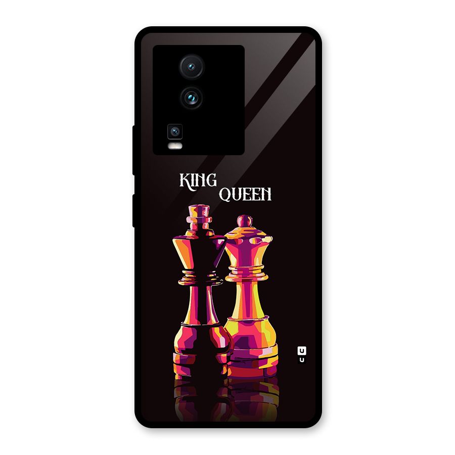 King Queen Glass Back Case for Vivo iQOO Neo 7