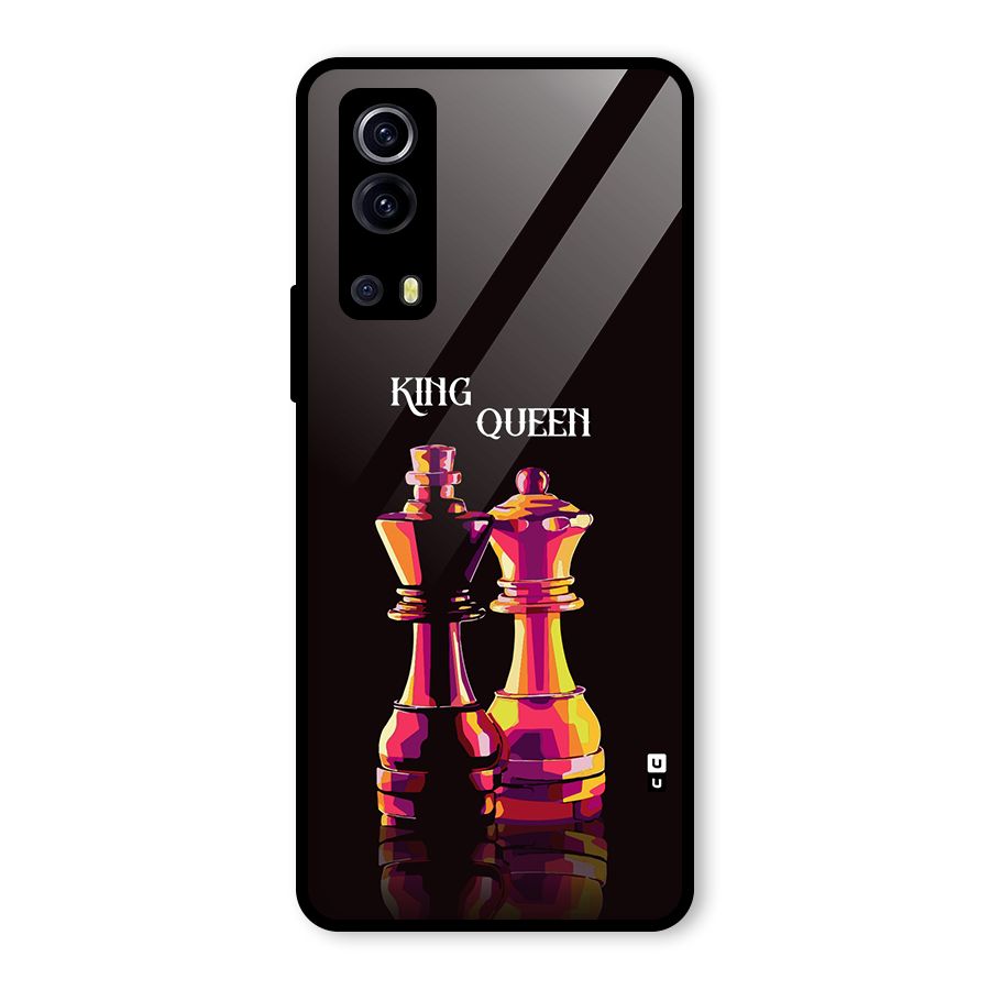 King Queen Glass Back Case for Vivo iQOO Z3